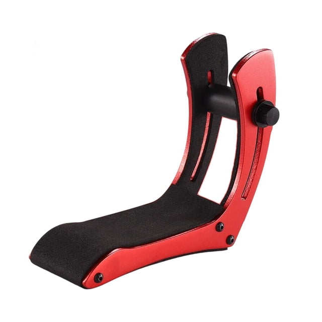 Taburete reposapiés para guitarra eléctrica con soporte para piernas y base ajustable de aleación de aluminio. rojo