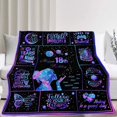 thumbnail image 2 of LHSHID 18th Birthday Gifts for Girls 18 Year Old Girl Birthday Gifts Best Gifts for 18 Year Old Girl 18th Birthday Gifts for Her 18th Birthday Decorations for Girls Throw Blanket 40"x50", 2 of 7