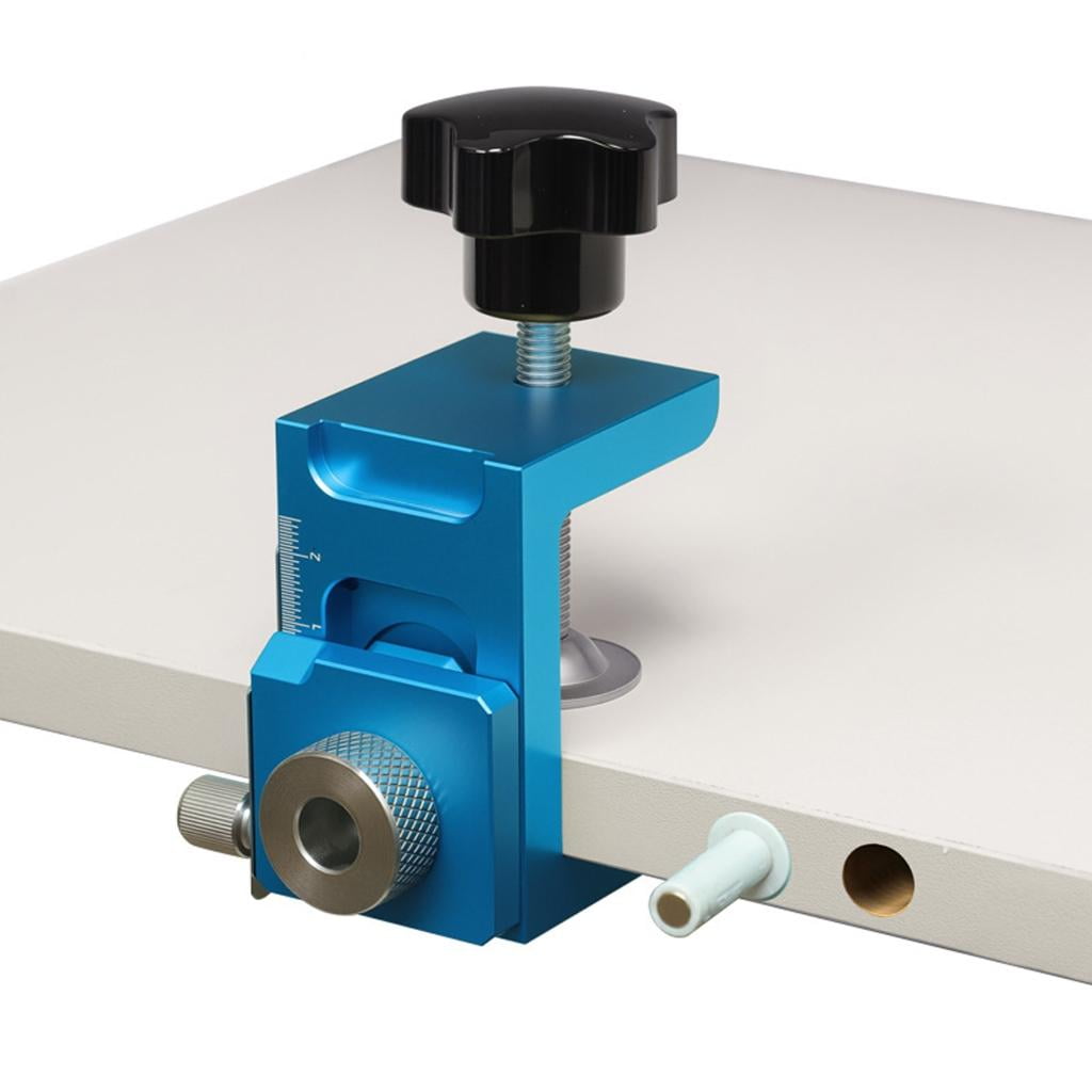 Professional Cabinet Door Installation Jig Clamp Adjustable Hole Puncher Tool