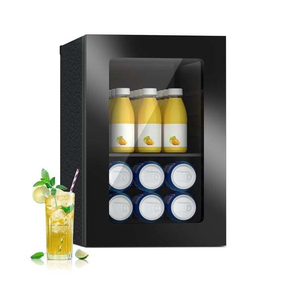 Winfire 0.9 Cu.Ft 20-Can Beverage Cooler, Compact Under Counter Mini Fridge for Beer Soda Wine, Removable Adjustable Shelves