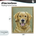 thumbnail image 4 of Stupell Industries Farmhouse Smiling Golden Retriever Portrait Gold Floating Frame Canvas Art, 25 x 31, by Lil' Rue, 4 of 8