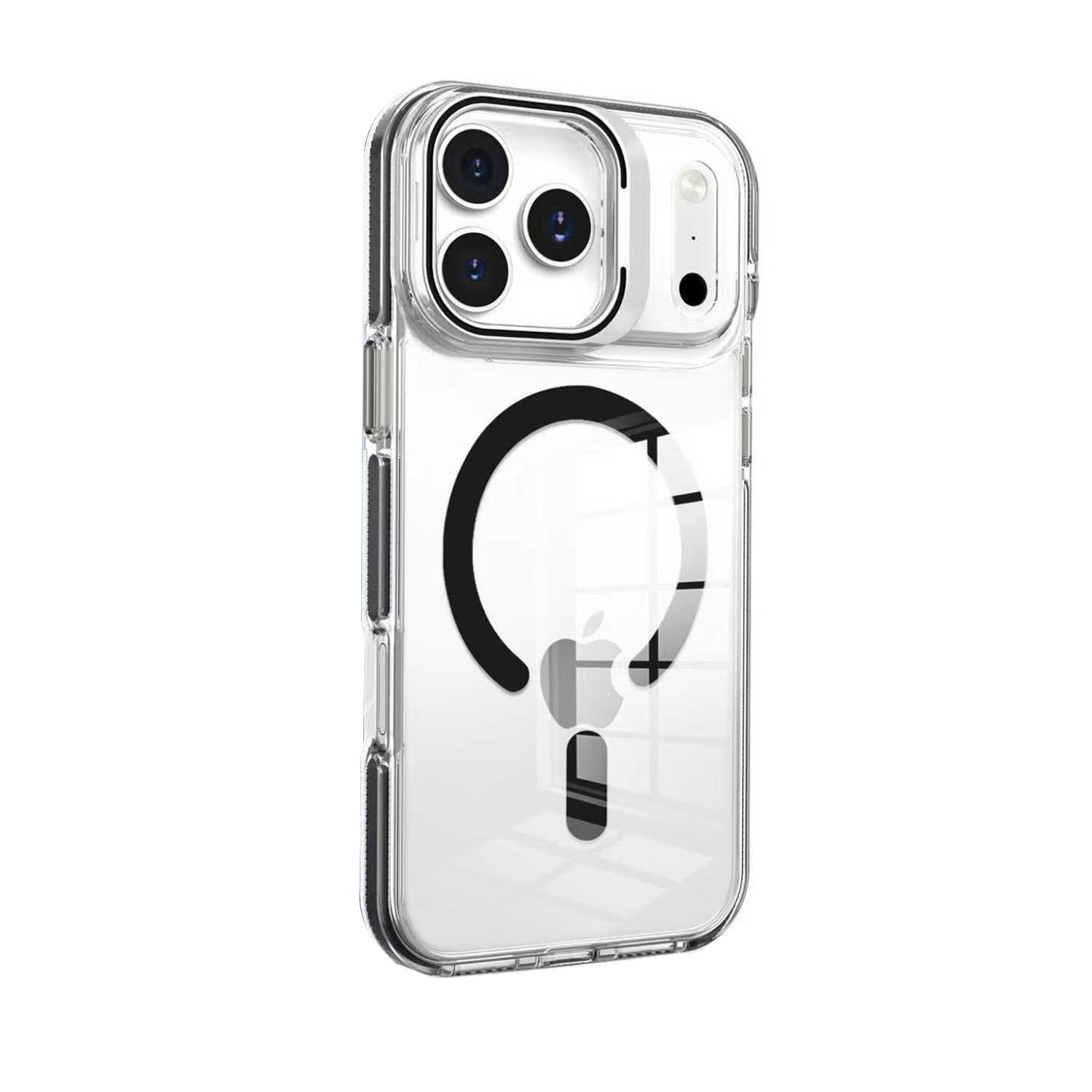 Crystal Camera Stand MagSafe Case for iPhone 17 Pro - Black