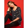 thumbnail image 2 of Roaman's Women's Plus Size Cotton Ultimate Long Sleeve V-Neck Tunic, 2 of 6