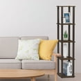 thumbnail image 5 of Furinno 11.6 W x 11.6 D x 57.7 H 5-Shelf Decorative Shelves, Brown, 5 of 6