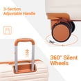thumbnail image 6 of Hardside Luggage Sets 3 Piece, Hardshell Suitcase TSA Lock Spinner Wheel with Travel Duffle Bag and 4 Packing Cube.Beige, 6 of 9