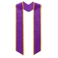 thumbnail image 1 of TOPTIE Adult Graduation Stoles 68 Inch Angled End Honor Sash Shawl of Student Class of 2026-Purple with gold-One Size, 1 of 3