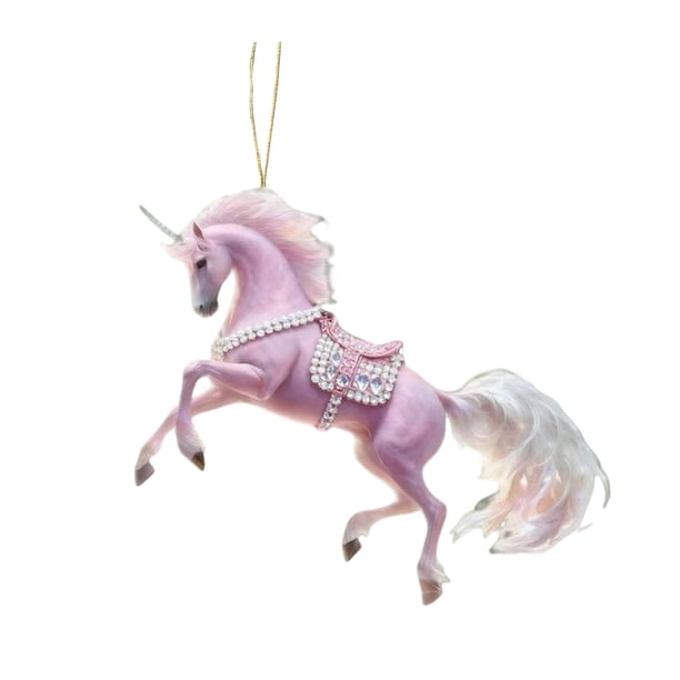 Colgante de caballo 2D acrílico realista, adorno navideño con lazo para colgar, ideal para amantes de la equitación.