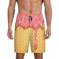 thumbnail image 1 of Fotbe Pink Ice Cream Pantalones Cortos de Pijama para Hombre, Ropa de Dormir, Pantalones de Pijama Cortos para Hombre-4X-Large, 1 of 6