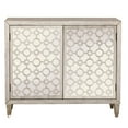 thumbnail image 2 of Home Fare Geometric Overlay Mirrored Accent Chest in Woodgrain Beige, 2 of 8