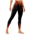thumbnail image 5 of Spring Saving Clearance AXXD Womens Leggings Summer Flame Printed Leggings Fitness Running Tight Yoga Pants, 5 of 6