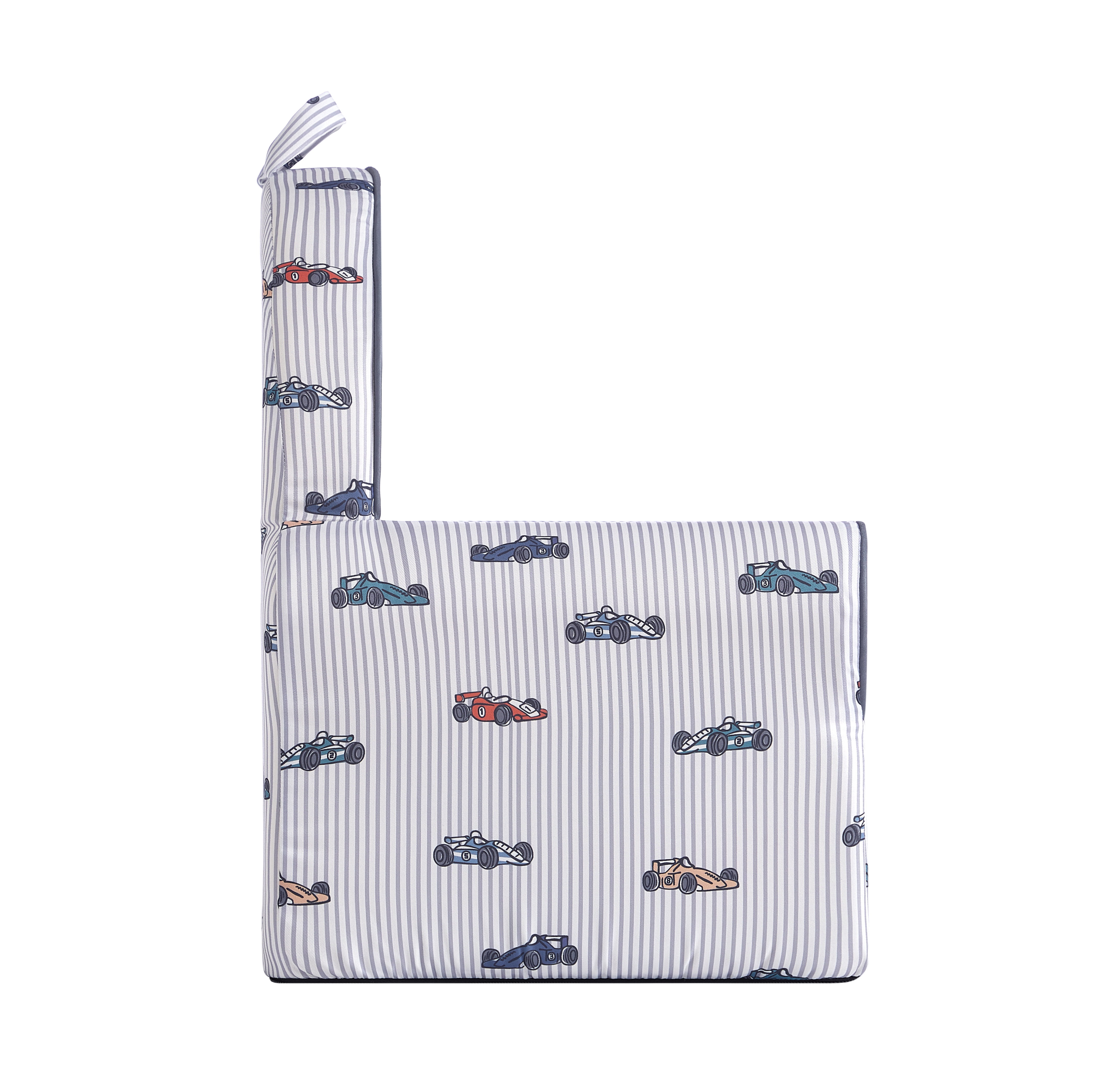 Little Next Toddler Race Car Stripe Foam Chair, Grey