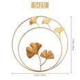 thumbnail image 4 of Iron Wall Decor,Gold Ginkgo,Maple,Monstera Leaf Wall Decor Round Wall Ornaments,for Bedroom Hanging Hotel Wall Decor, 4 of 8