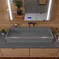 thumbnail image 5 of Pemberly Row 48" Grey Matte Above Mount Fireclay Bathroom Trough Sink, 5 of 5
