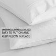 thumbnail image 2 of American Home Collection Brushed Microfiber Sheet Set, Deep Pocket Extra Soft Sheets & Pillowcase Set, 3 Pieces, Twin, White, 2 of 7