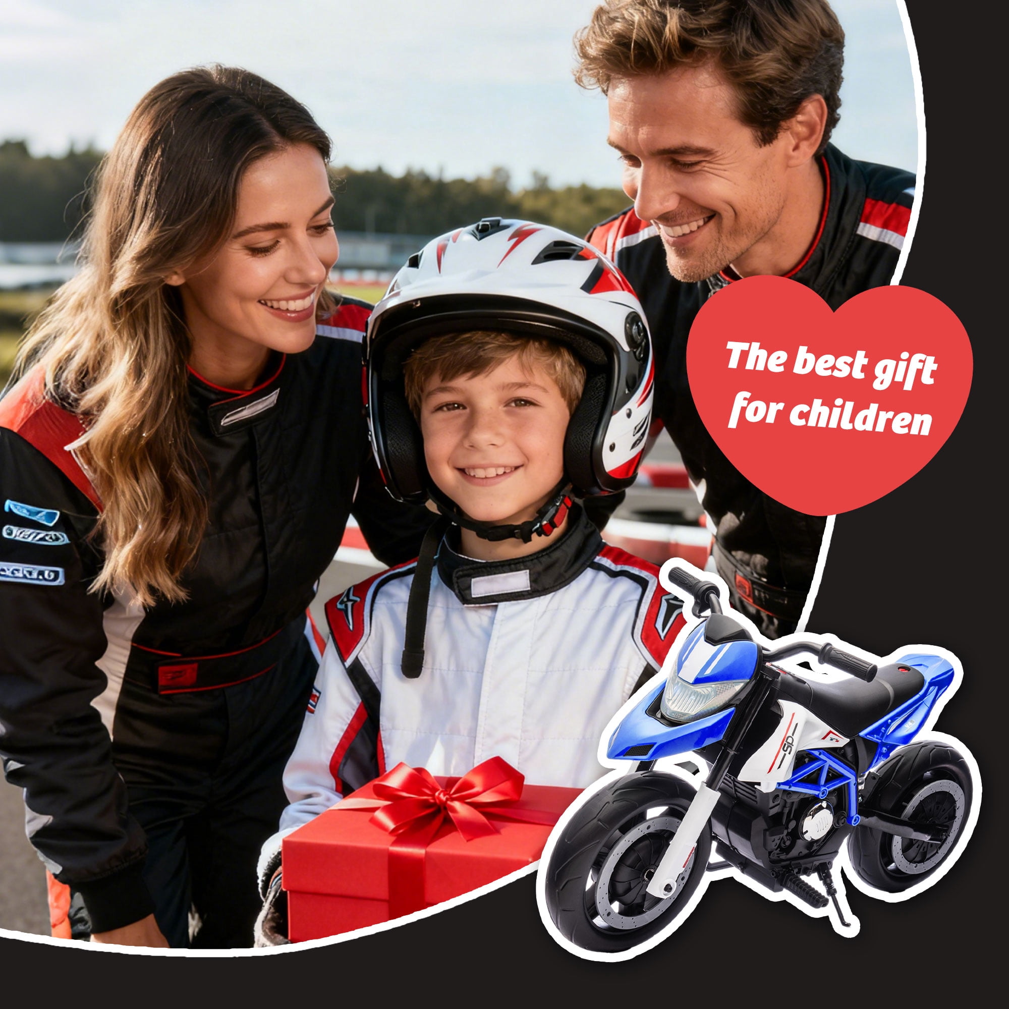 Xuanlur 24V 9AH Electric Motorbike, 9 mph & 110lb Max, 200W Ride on Motorcycle for Big Kids w/EVA Tires, LED Lights & Power Display, 2 Speed, Bluetooth, Music, Electric Motorcycle for Ages 6+, Blue