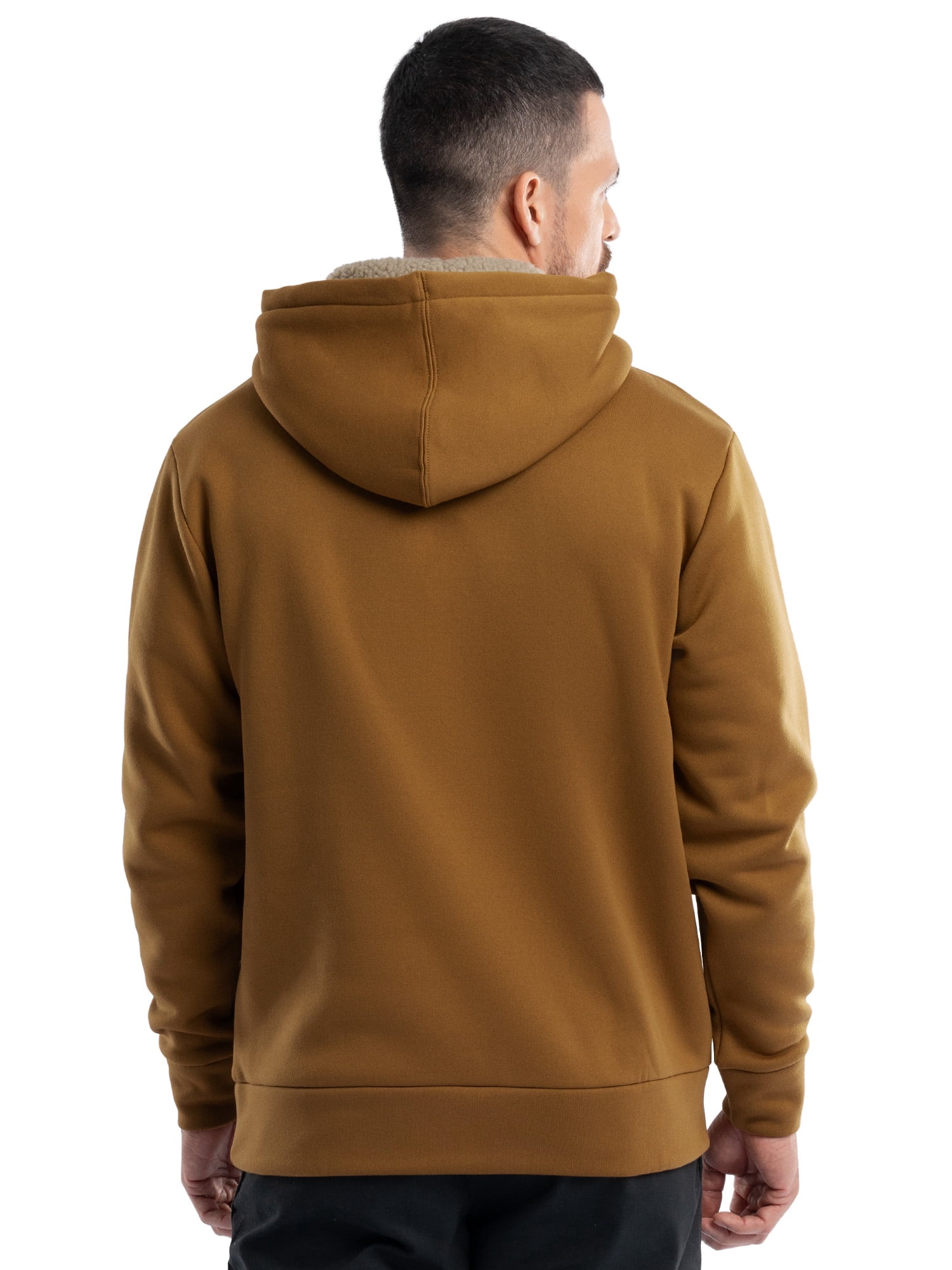 Wrangler Workwear Men's and Big Men's Relaxed Pullover Hoodie with Faux Shearling Lining, Sizes S-3XL