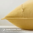 thumbnail image 3 of Decorative Linen Pillow Covers 20x20 Inch Yellow ​Boho Farmhouse​ ​Neutral Couch Throw Pillows for Bed Pack of 2 Accent Modern Pillowcase Summer Sofa Livingroom Home Decor, 3 of 6