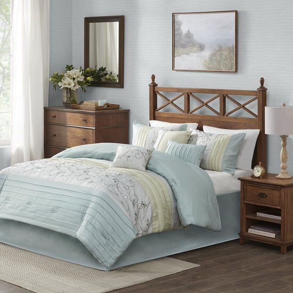 Home Essence Monroe 7 Piece Embroidered Comforter Set