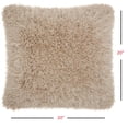 thumbnail image 3 of HomeRoots 386392 Fluffy Beige Shag Accent Throw Pillow, 3 of 3
