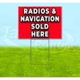 thumbnail image 1 of Radios And Navigation Sold Here (18" x 24") Yard Sign, Includes Metal Step Stake, 1 of 6