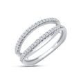 thumbnail image 5 of AFFY 0.33CT Round Cut Lab Created Moissanite Diamond Wedding Enhancer Guard Double Ring in 14K White Gold over Sterling Silver-7.5, 5 of 6
