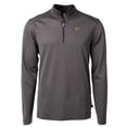 thumbnail image 2 of Men's Cutter & Buck Black/Gray Jacksonville Jaguars Virtue Eco Pique Micro Stripe Recycled Quarter-Zip Pullover Top, 2 of 3