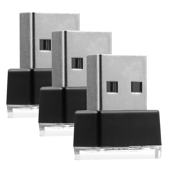 landege 3pcs USB LED Car Interior Atmosphere Lamp Decorative USB Light Under Dash Lighting for Car Home