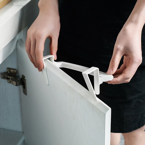 LOLIPPYY 2Pcs Plastic Towel Bar White for Kitchen Bathroom Hanging and Organizing Towels