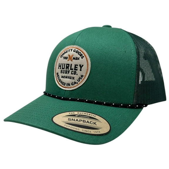 Hurley Men's Trucker Hat Jetties Mesh Snapback Cap (Pine Green)