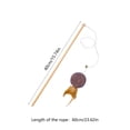 thumbnail image 3 of EGNMCR Cats Wand Toy With Wooden Stick Handheld Interactive Cats Teaser Toy With Feathers Boll Lasting Cats Fishing Pole For Exercise Entertainment Polyester cat toy, 3 of 6