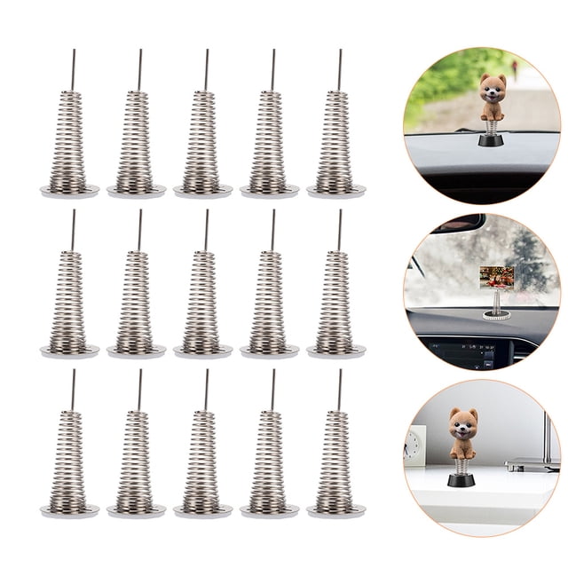 BESTYASH 15Pcs Toy Base Shaking Head Doll Base Iron Silver Head Shaking Electric Car