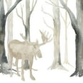 thumbnail image 2 of Reed, Tara 15x15 White Modern Wood Framed Museum Art Print Titled - Winter Forest Moose, 2 of 4