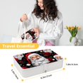 thumbnail image 5 of Santa Claus Elegant PU Leather Jewelry Organizer Box with Removable Compartment, Portable Earring Organizer and Bracelet Holder, 5 of 6