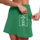 thumbnail image 4 of Falda pantalón de cintura media con bolsillos para mujer - Conjunto informal y deportivo de falda y pantalón corto, 4 of 6