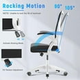 thumbnail image 4 of naspaluro Ergonomic Office Chair, Mid-Back Computer Chair with Adjustable Height, Flip-Up Arms and Lumbar Support, Breathable Bright White Mesh Desk Chair for Home Study Working, 4 of 9