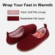 thumbnail image 3 of Pantuflas de algodón y piel de invierno Pallene cálidas para mujer y hombre, pantuflas de felpa con tacón envolvente, zapatos acogedores de fieltro para el hogar, 3 of 5