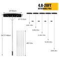 thumbnail image 4 of Snow Roof Rake, 4.8-20 FT Aluminum Roof Rakes for Snow Removal with 25” Blade, Extendable Pole, Anti-slip Handle, Snow Removal Tool, Snow Rake for Leaves, Debris, Rooftop, Car Roof, 4 of 9