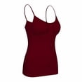 thumbnail image 2 of Aoiroe Womens Square Neck Sleeveless Tank Top Built-in Bra Racerback Tank Fitted Y2K Basic Workout Tops Wine 3XL, 2 of 3