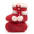 thumbnail image 5 of Gymnture 1 Pair Winter Bowknot Baby Christmas Boots Toddlers Warm Cotton Prewalker, 5 of 10