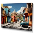 thumbnail image 2 of Designart "Blue Orange Mexico City" Cityscapes Wall Art Living Room, 2 of 5