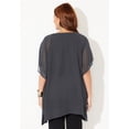 thumbnail image 2 of Catherines Women's Plus Size Embellished Poncho, 2 of 6