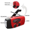 thumbnail image 5 of This versatile portable radio features a 2000mAh battery, is powered by a hand crank and solar power, supports USB charging, features FM, AM, WB, NOAA weather radio, and comes with an emergency LED fl, 5 of 8