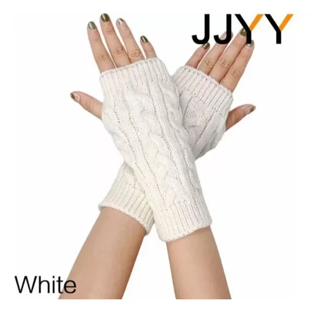 Guantes Sin Dedo Punto Tejidos Calidos Lana Mitones Tejidos