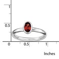 thumbnail image 3 of Sterling Silver Oval Garnet Ring, 3 of 7