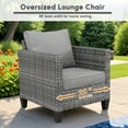 thumbnail image 6 of Ovios 4 Pieces Outdoor Patio Furniture Set with Lighted Coffee Table All-Weather Wicker Rattan Conversation Sofa Set, Dark Gray, 6 of 9