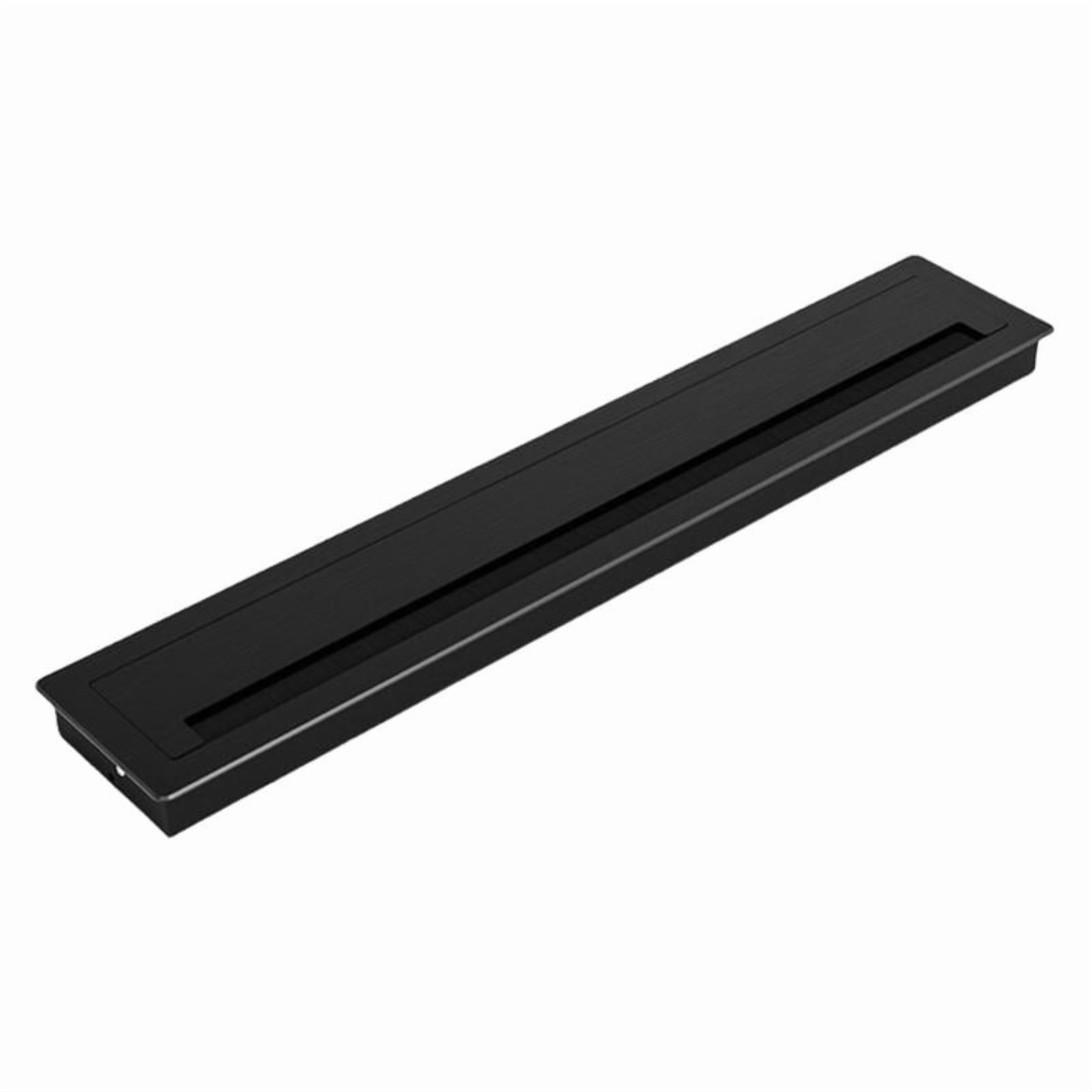 Aluminum Desk Cable Management Grommets with Brush Homes Office Cord Organizer Inserts Rectangle Cable Hole Covers