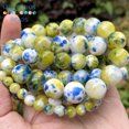 thumbnail image 1 of Perles Rondes Persiennes Persiennes Roses et Blanches en Pierre Naturelle 6/8/10/12mm pour Fabrication de Bijoux, Bracelets DIY, Accessoires 15 Pieds', 1 of 7
