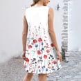 thumbnail image 4 of Ovzne Robes d'Été pour Femmes Robe d'Été pour Femmes Printemps et Été Vacances Boutonnée Col en V à Bretelles Robe Haut Grande Taille Robe Maxi Imprimée Liquidation, 4 of 6