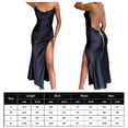 thumbnail image 2 of Vestido Largo De Fiesta Vestido largo de fiesta sin espalda con abertura lateral Vestido de satén sexy Club sin mangas (Negro S) Ygjytge para Mujer Negro T L, 2 of 6