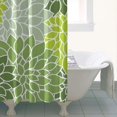 thumbnail image 4 of Green Floral and Petal Pattern Shower Curtain 36"x72" ,Bathroom Decorative Shower Curtains Set with 12 Hooks,Modern Waterproof Washable Shower Curtain, 4 of 6